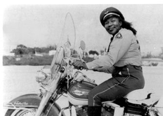 Bessie på sin H-D, hon hade sammanlagt 27 stycken.