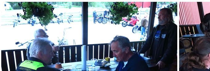 Fika på verandan i Hagfors.